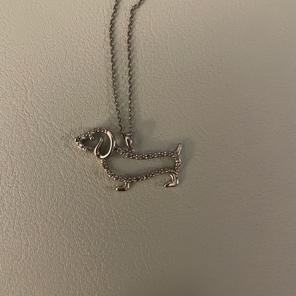 Diamond Dachshund Necklace.